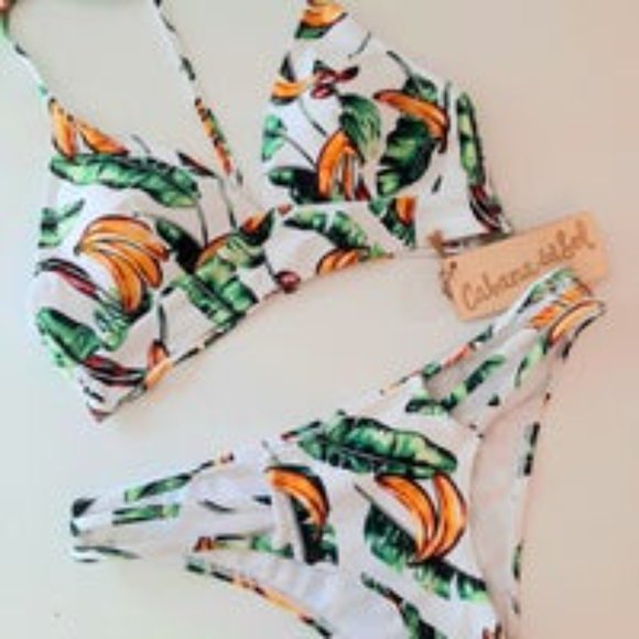 REI Cabana del Sol Banana Print T Back Bikini - Picture 5 of 13